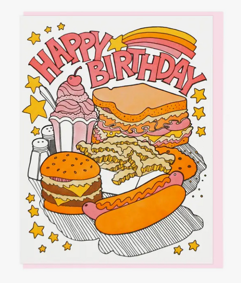 Fast Food Birthday Card