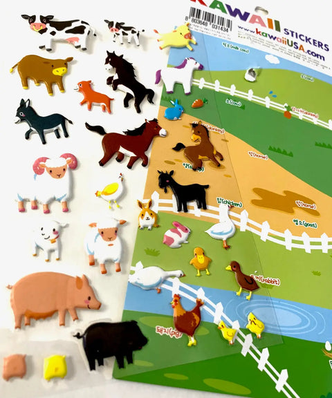 Farm Puffy Stickers