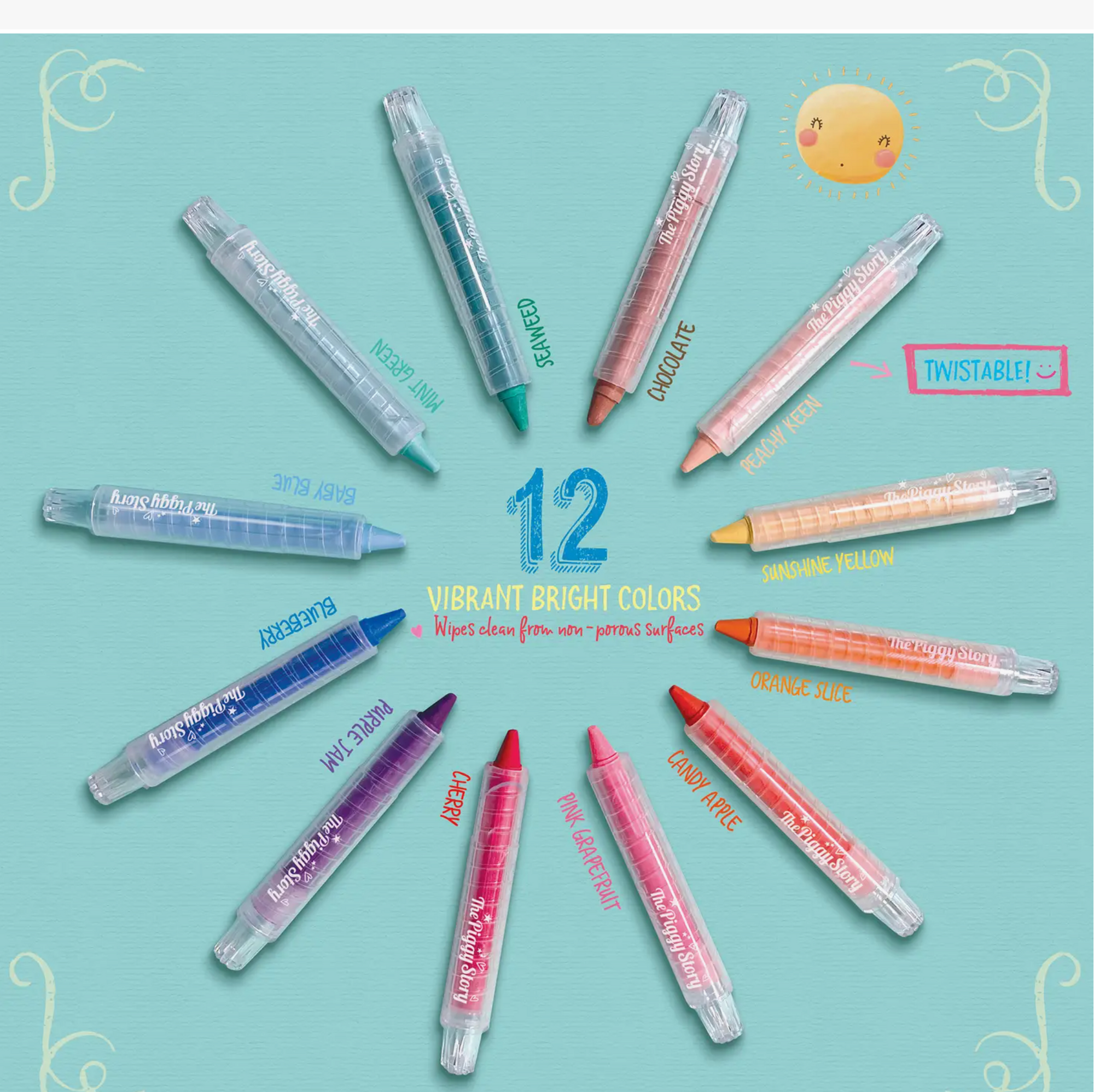 Dry Erase Twistable Chalk Crayons Animals