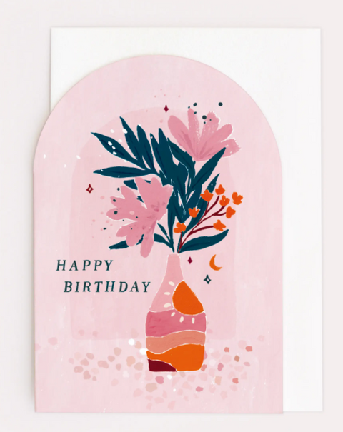 Vase Birthday Card