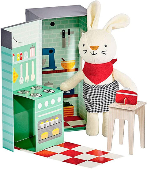 Rubie the Rabbit In the Kitchen Plush Play Set