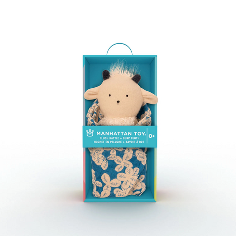 Goat Rattle + Burp Cloth