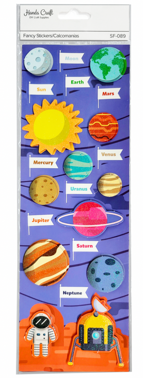 3D Solar System Stickers