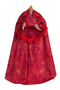 Triceratops Hooded Cape, Red, Size 4-5