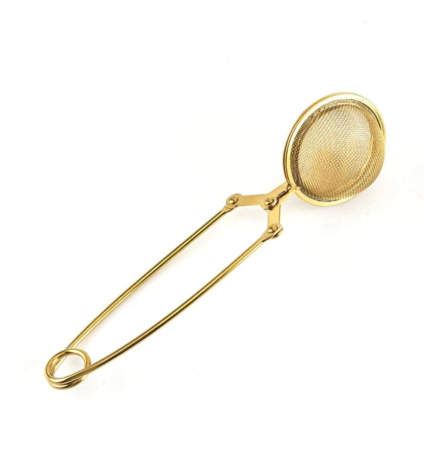 Gold Stainless Steel Tea Strainer