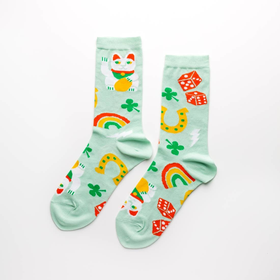Lucky Cat & Clover Socks - Stay Forever