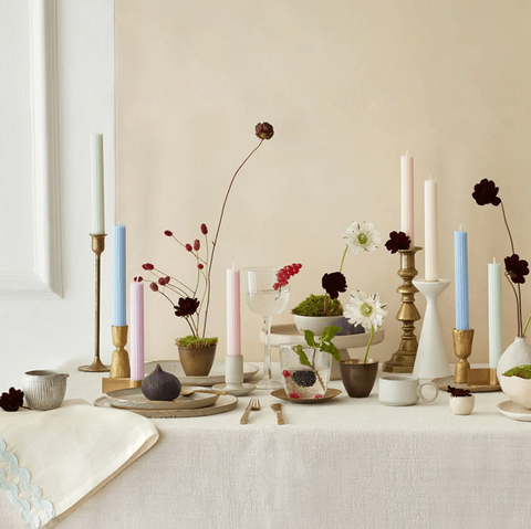Pastel Table Candles