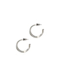 Rover & Kin | Hammered Hoops - Silver 1"