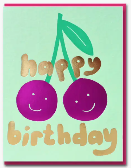 Joyful Happy Cherries Card