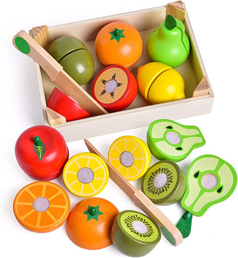 Wooden Pretend Cutting Play Fruit Toy