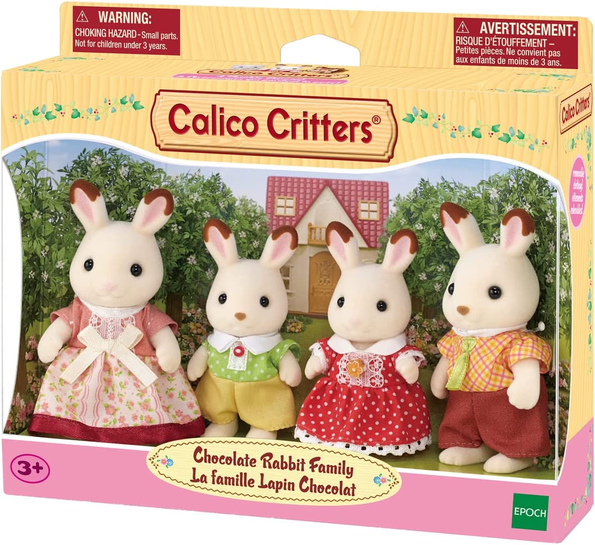 Calico Critters Chocolate Rabbit Family - Stay Forever