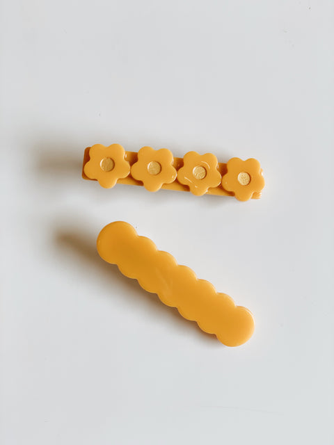 Flower Bar Clips (Set of 2)
