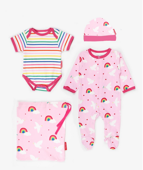 Organic Baby Gift Set - Dove Print