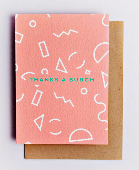 Thanks a Bunch Memphis Shapes Card