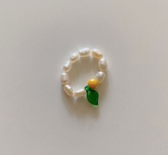 Pearl Beaded Fruit Ring