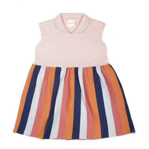Stripe Dress Pink Multi Color
