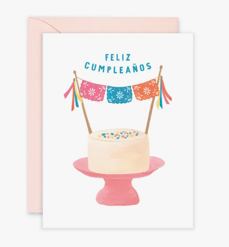 Papel Picado Birthday Cake Card