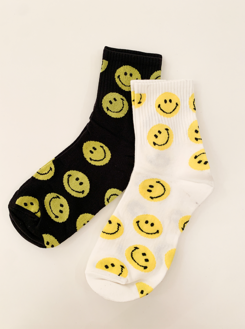 Happy Face Crew Socks