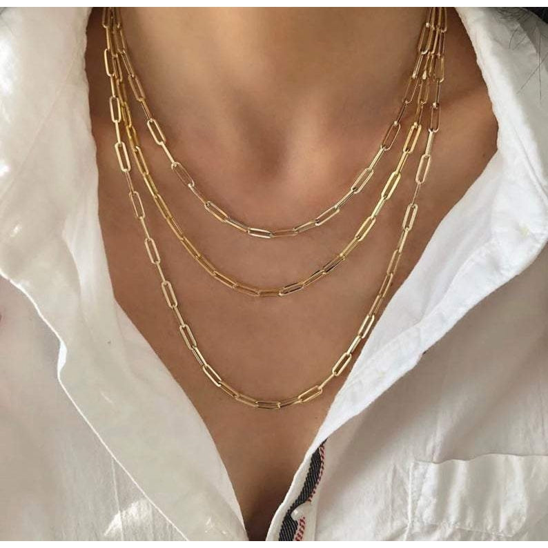 Gold Paperclip Chain