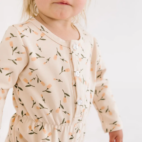 The Cotton Onesie in Floating Tulips