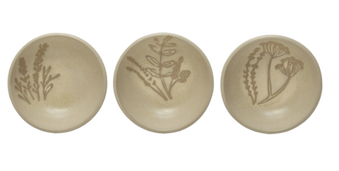 Stoneware Botanical Dish