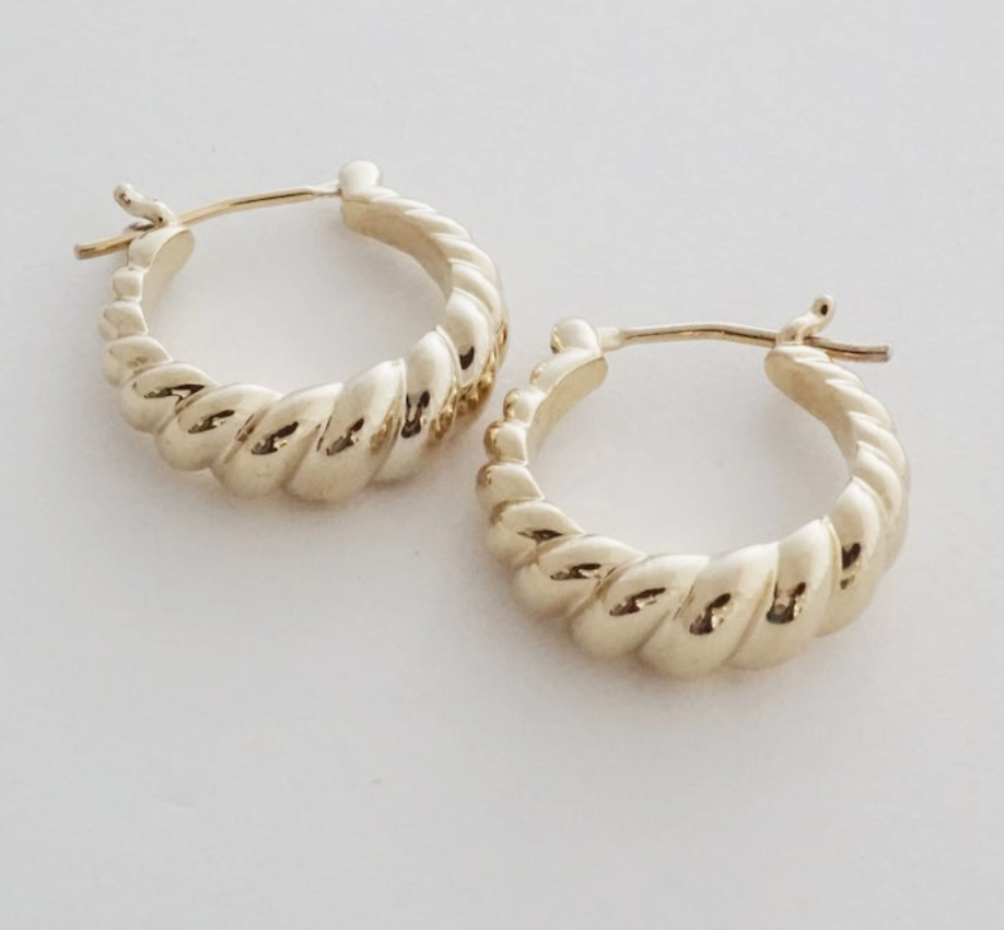 Croissant Gold Hoops