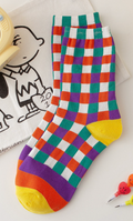 Stay Forever | Rainbow Grid Socks