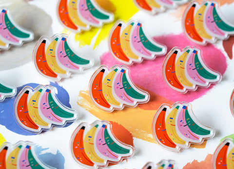 Bunch of Bananas Acrylic Pin