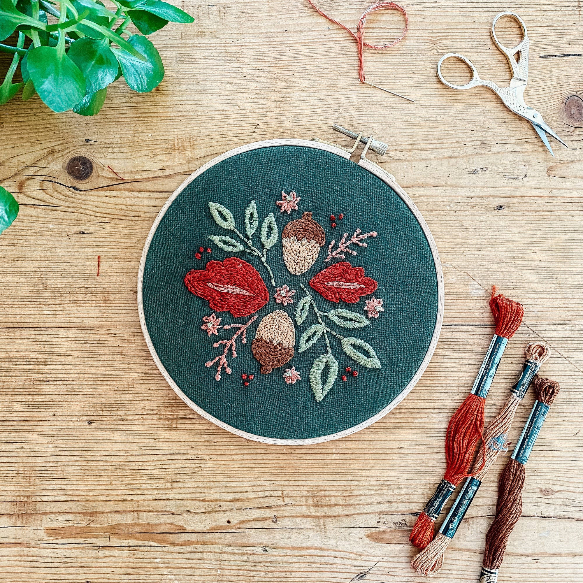 Fall Floral Embroidery Kit