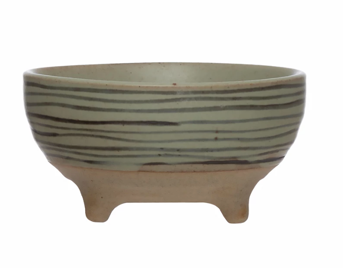 Striped Footed Bowl