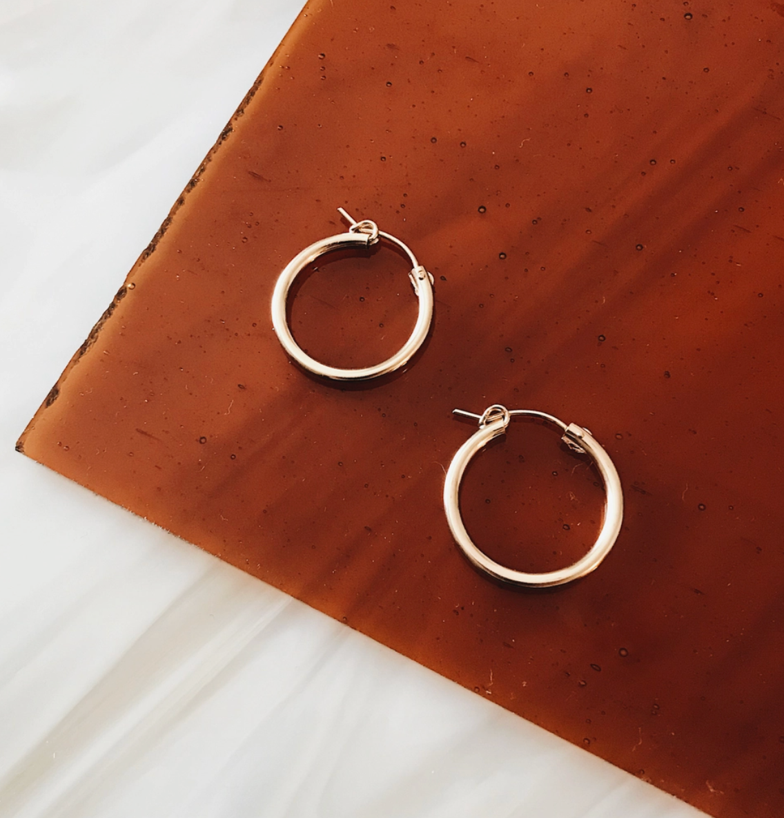 Thick Small Hoop  Gold Filled