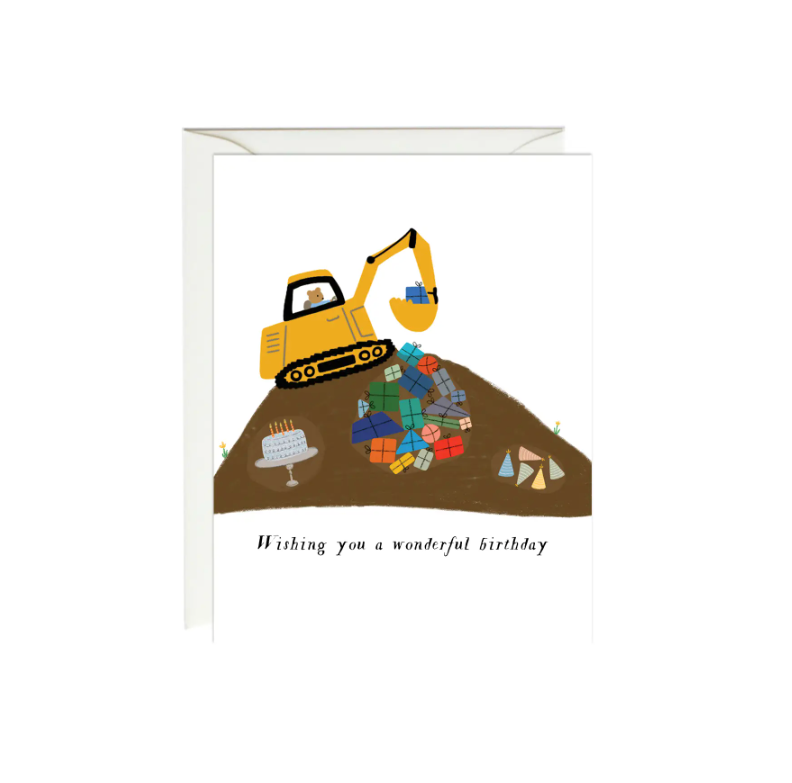Digger Birthday Card