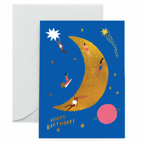 Moon Landing Birthday Card