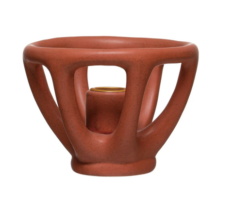 Terracotta Taper Candle Holder