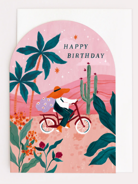Sunset Bike Birthday Card
