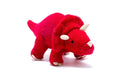 Knitted Red Triceratops Dinosaur Baby Rattle