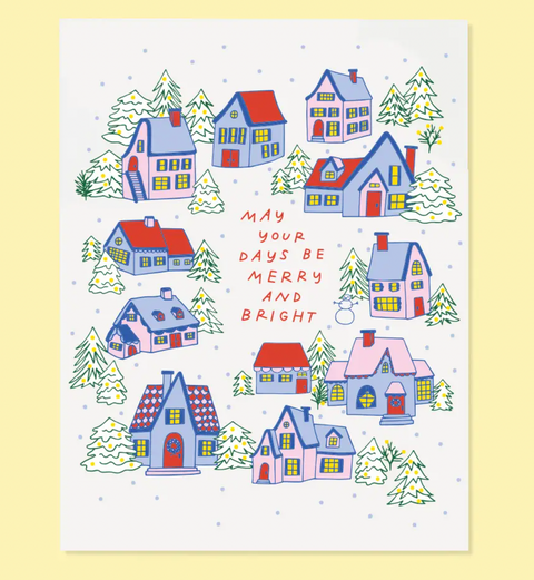 Merry Houses Card (Set of 6)