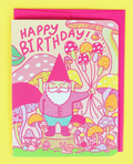 Woodland Gnome Fairy Garden Birthday Card