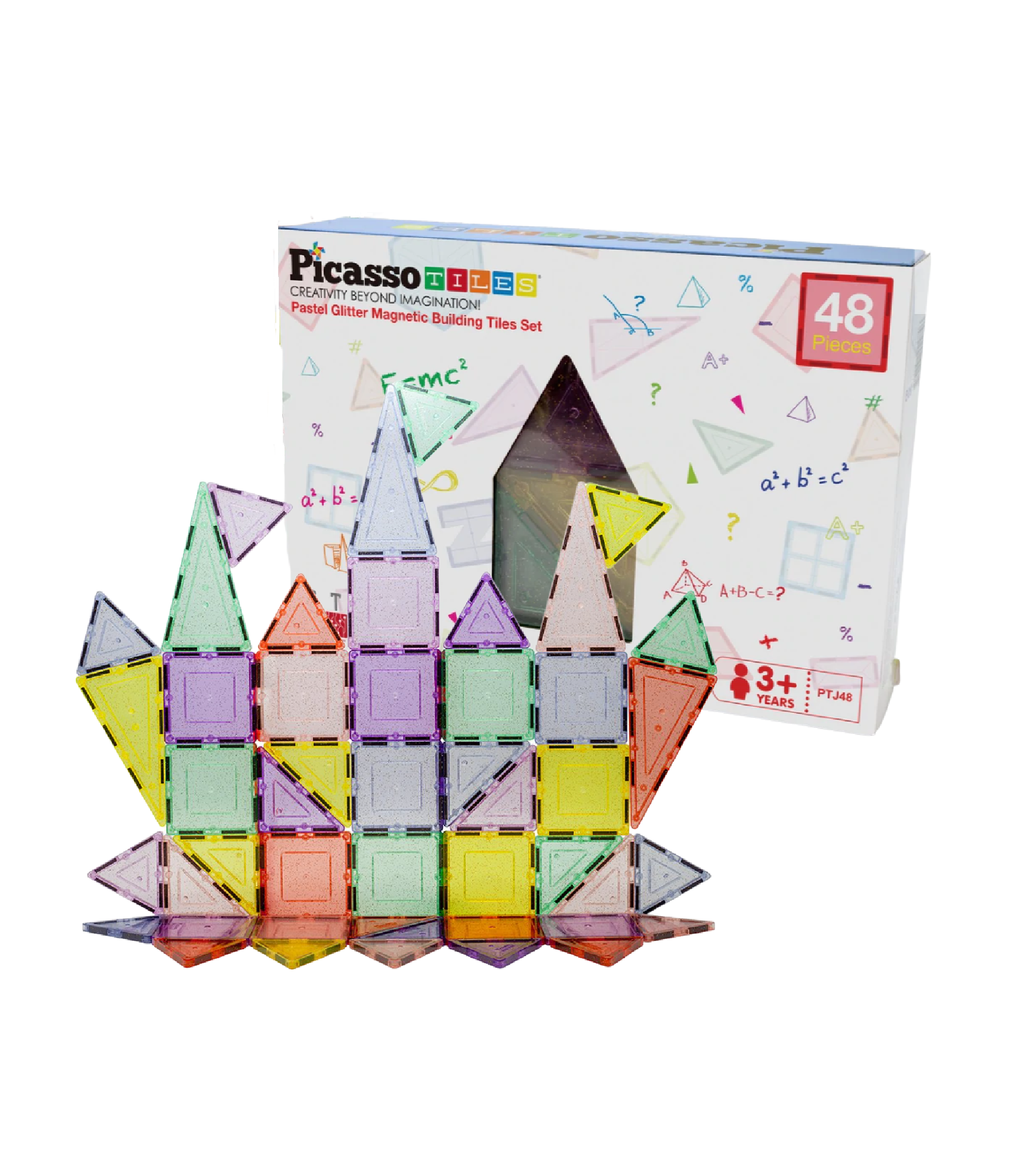 48 Piece Glitter Themed Tile Set