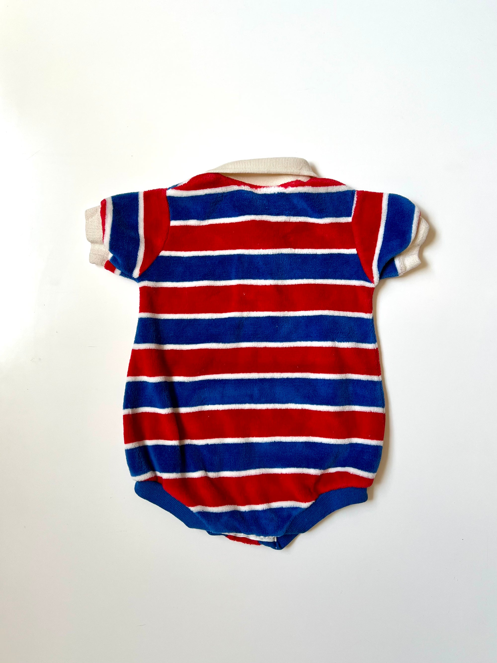 Vintage 80s Health-Tex Velour Romper 6M