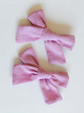 Fabric Bow Clips (Set of 2)