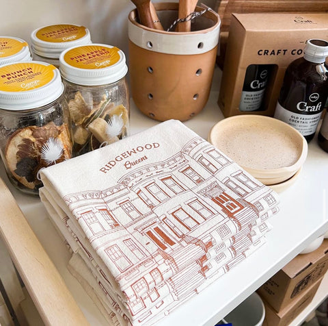 Ridgewood Rowhouse Tea Towel