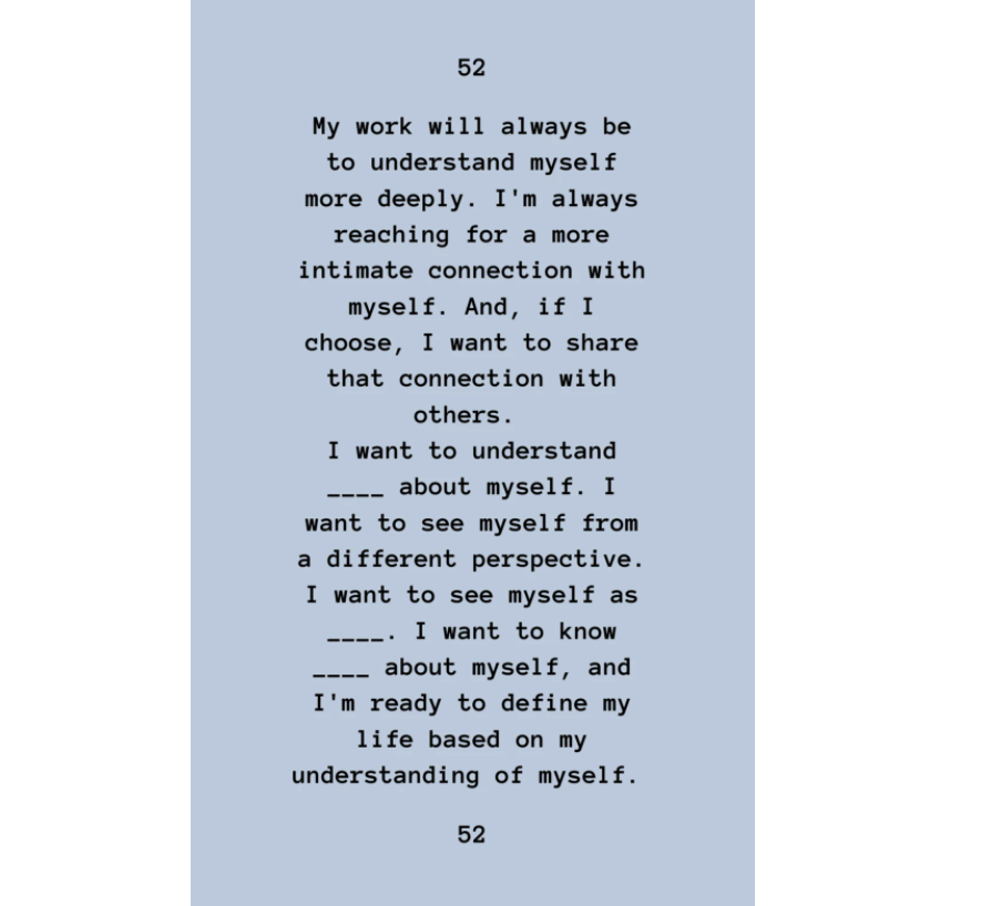 Dear Self Prompt Cards