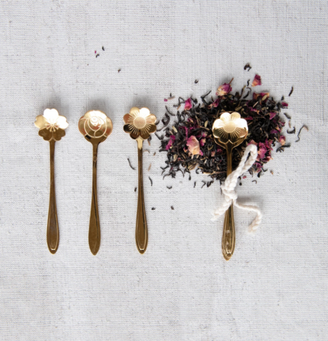 Stainless Steel Flower Shaped Spoons (Set of 3)