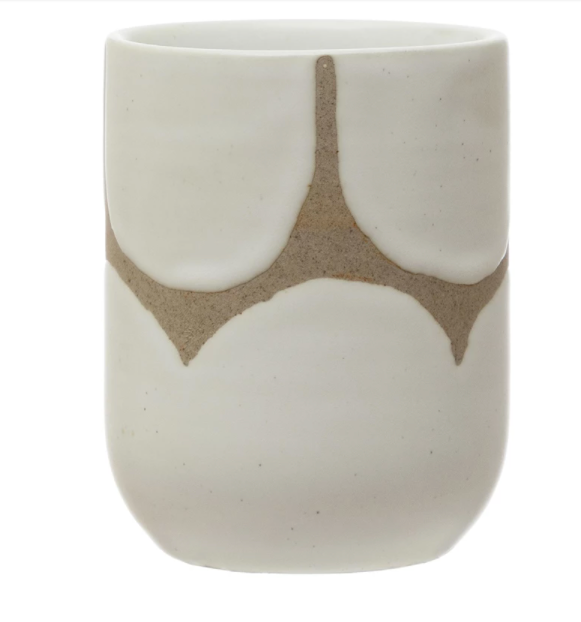 Scalloped Handpainted Tumbler