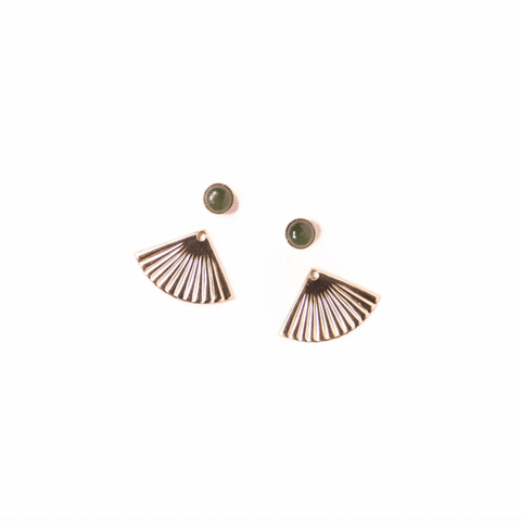 Michelle Starbuck Designs | Jade Mini Pleat Jacket Earrings
