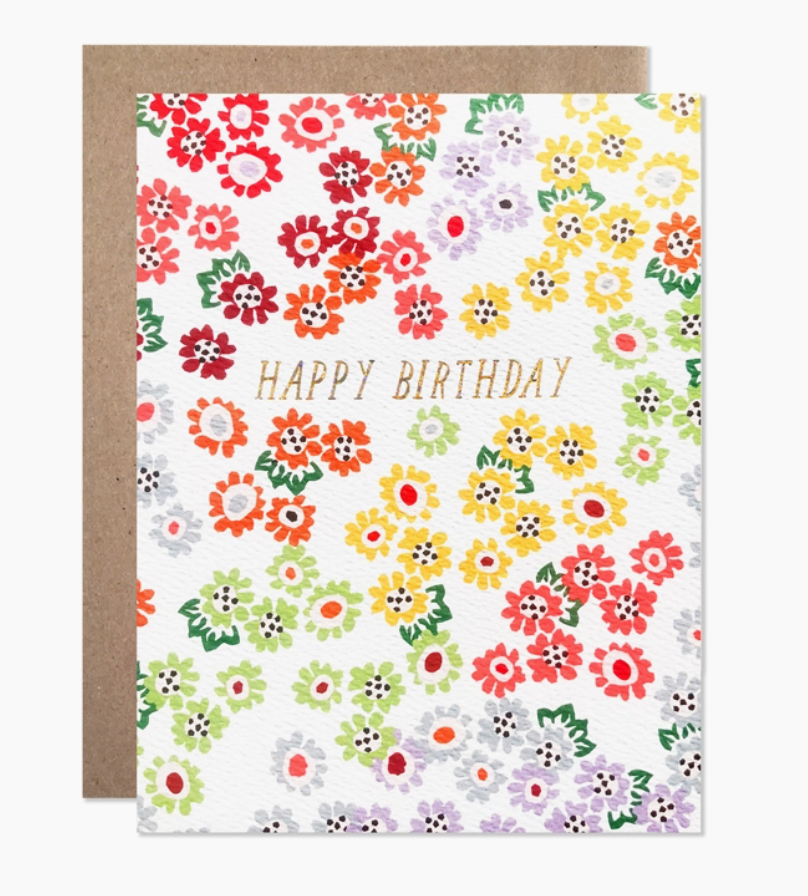 Happy Birthday Tiny Rainbow Floral