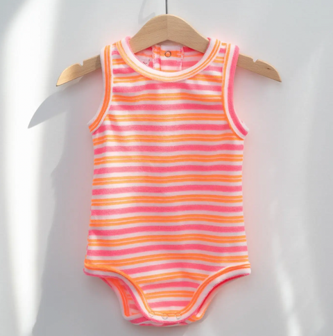 Stripe Terrycloth Romper