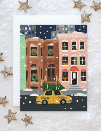 Idlewild Co. | NYC Holiday Brownstone Card (Box Set of 8)