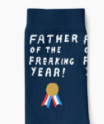 Father of the Freakin' Year Men's Socks